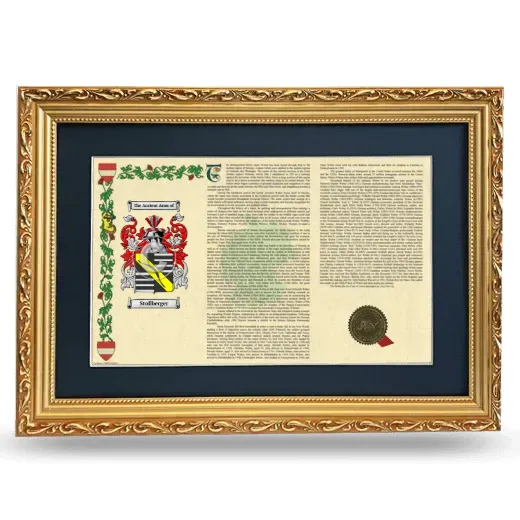 Stollberger Deluxe Armorial Landscape Framed - Gold