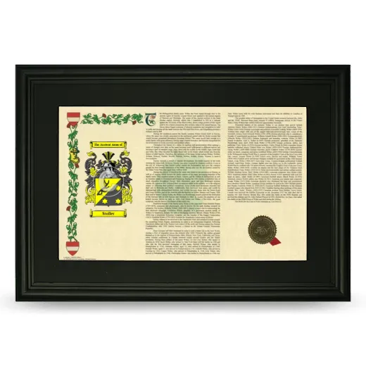 Stoller Deluxe Armorial Landscape Framed- Black
