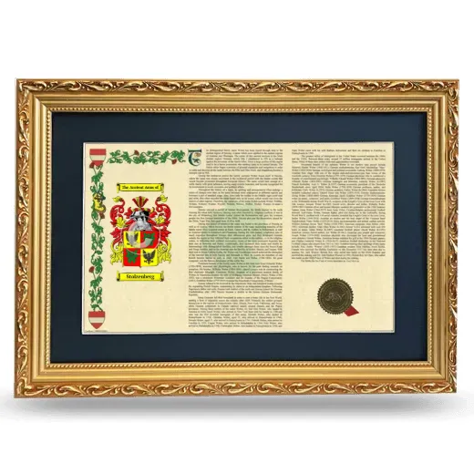 Stolzenberg Deluxe Armorial Landscape Framed - Gold