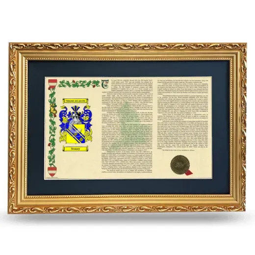 Stonay Deluxe Armorial Landscape Framed - Gold