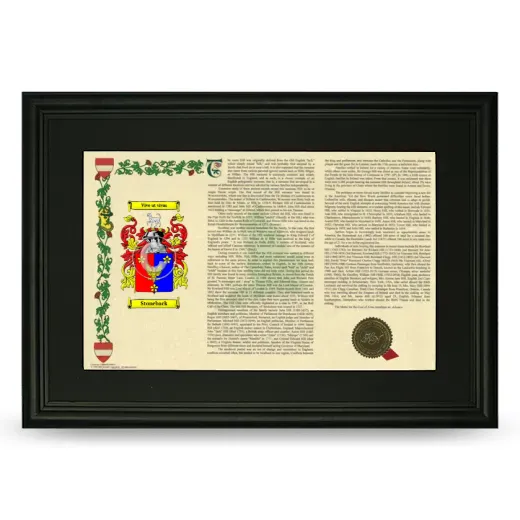 Stoneback Deluxe Armorial Landscape Framed- Black