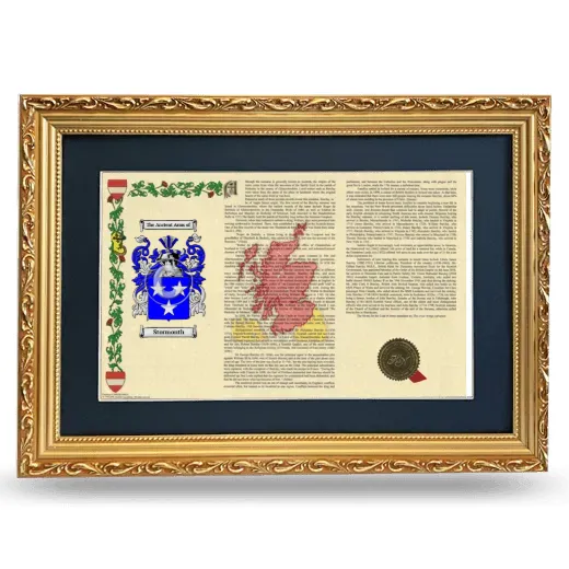 Stormonth Deluxe Armorial Landscape Framed - Gold