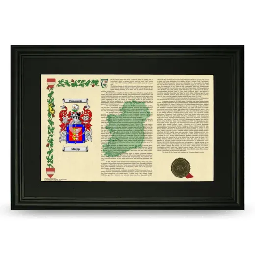 Strapp Deluxe Armorial Landscape Framed- Black