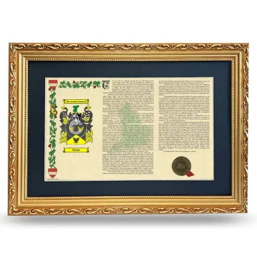 Strine Deluxe Armorial Landscape Framed - Gold