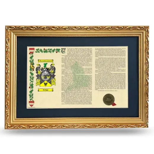 Strings Deluxe Armorial Landscape Framed - Gold