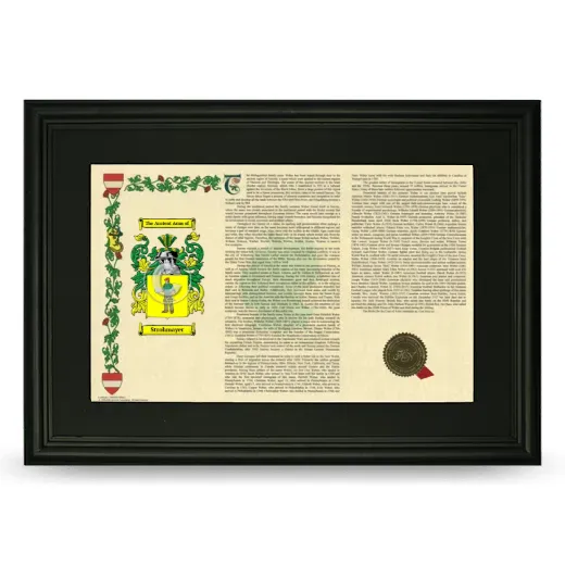 Strohmayer Deluxe Armorial Landscape Framed- Black
