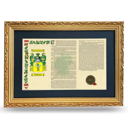 Strohmayer Deluxe Armorial Landscape Framed - Gold