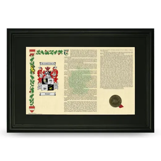 Strutt' Deluxe Armorial Landscape Framed- Black