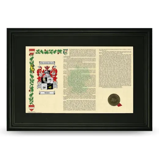 Strutz Deluxe Armorial Landscape Framed- Black