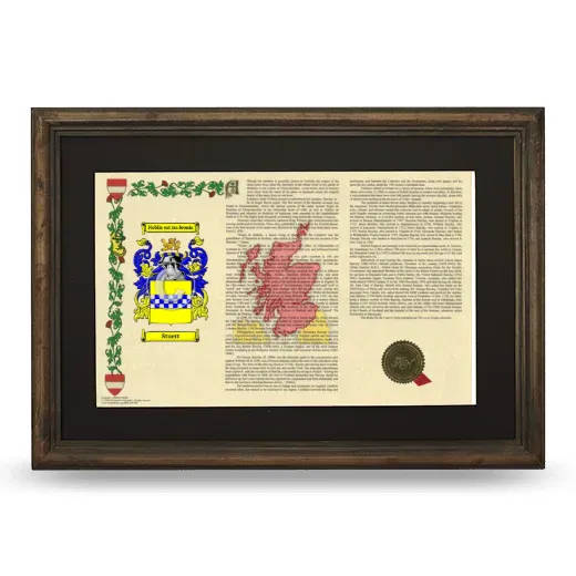 Stuert Deluxe Armorial Landscape Framed - Brown