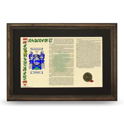 Stutzman Deluxe Armorial Landscape Framed - Brown