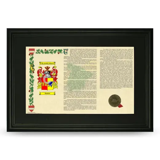 Suares Deluxe Armorial Landscape Framed- Black