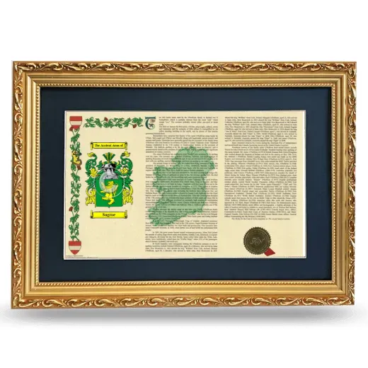 Sugrue Deluxe Armorial Landscape Framed - Gold