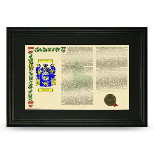 Summary Deluxe Armorial Landscape Framed- Black