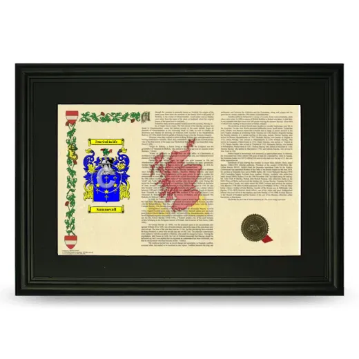 Summerall Deluxe Armorial Landscape Framed- Black