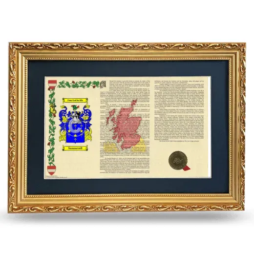 Summerall Deluxe Armorial Landscape Framed - Gold