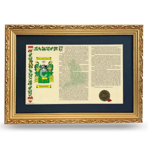 Summerford Deluxe Armorial Landscape Framed - Gold