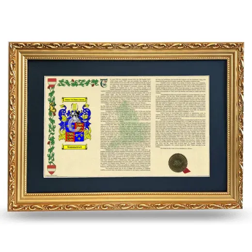 Summerset Deluxe Armorial Landscape Framed - Gold
