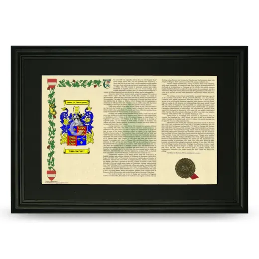 Summersett Deluxe Armorial Landscape Framed- Black