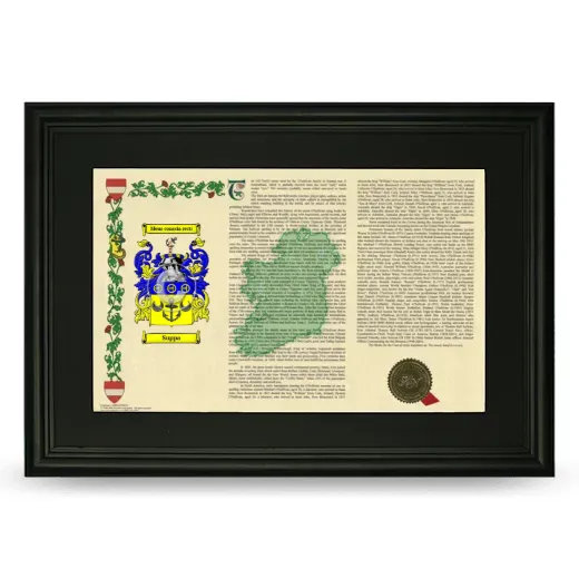 Suppa Deluxe Armorial Landscape Framed- Black