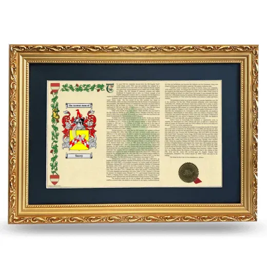 Surey Deluxe Armorial Landscape Framed - Gold