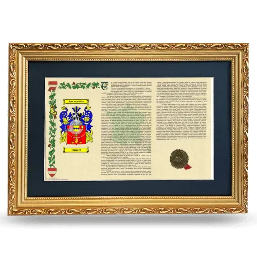 Surrett Deluxe Armorial Landscape Framed - Gold