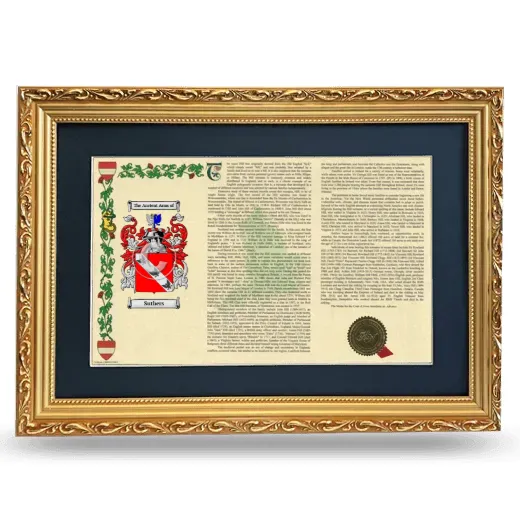 Suthers Deluxe Armorial Landscape Framed - Gold