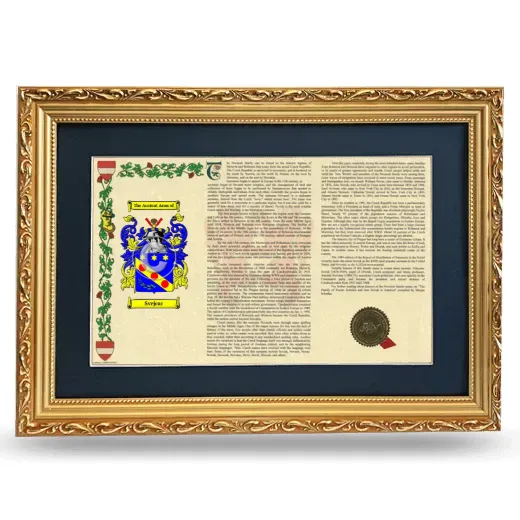 Svejcar Deluxe Armorial Landscape Framed - Gold