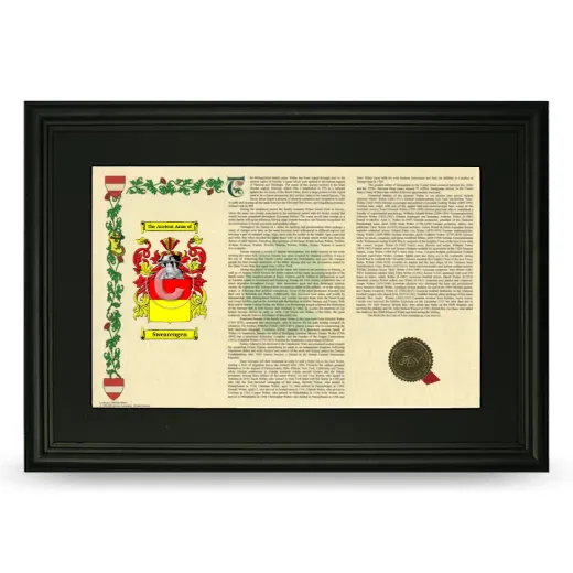 Swearengen Deluxe Armorial Landscape Framed- Black
