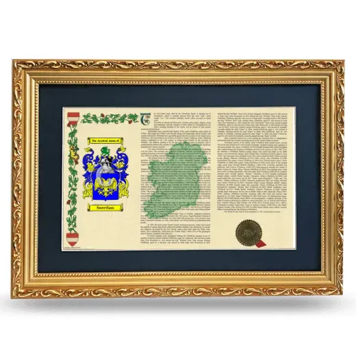 Sweethan Deluxe Armorial Landscape Framed - Gold