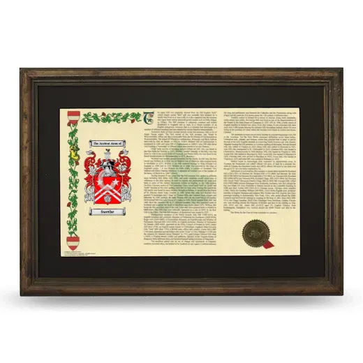 Swethe Deluxe Armorial Landscape Framed - Brown