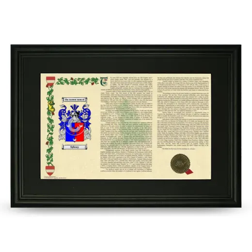 Sybray Deluxe Armorial Landscape Framed- Black