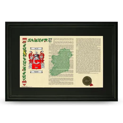 Synott Deluxe Armorial Landscape Framed- Black