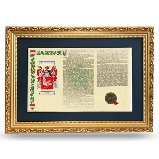 Syons Deluxe Armorial Landscape Framed - Gold