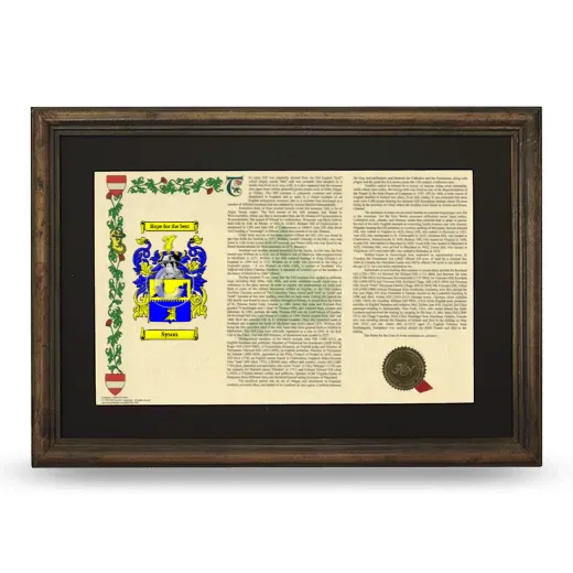 Syson Deluxe Armorial Landscape Framed - Brown