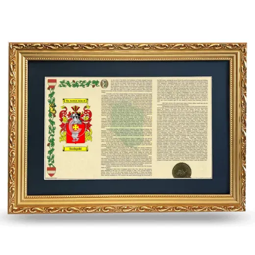 Szalapski Deluxe Armorial Landscape Framed - Gold