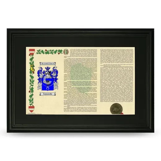 Szymansky Deluxe Armorial Landscape Framed- Black