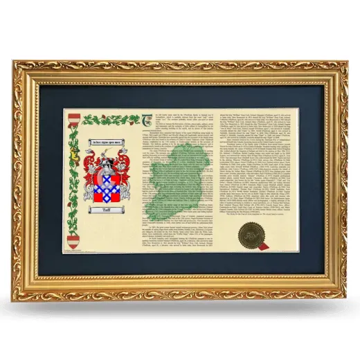 Taff Deluxe Armorial Landscape Framed - Gold
