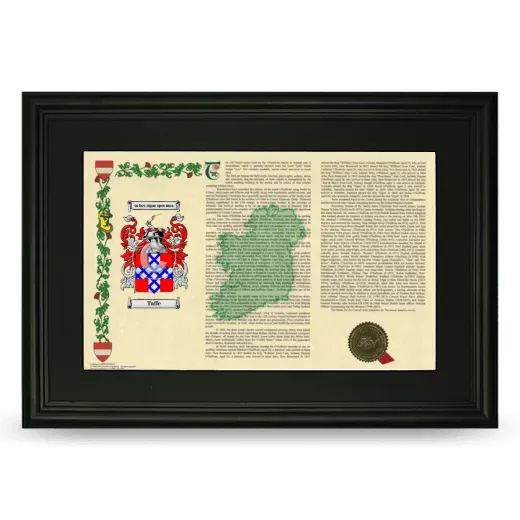 Taffe Deluxe Armorial Landscape Framed- Black