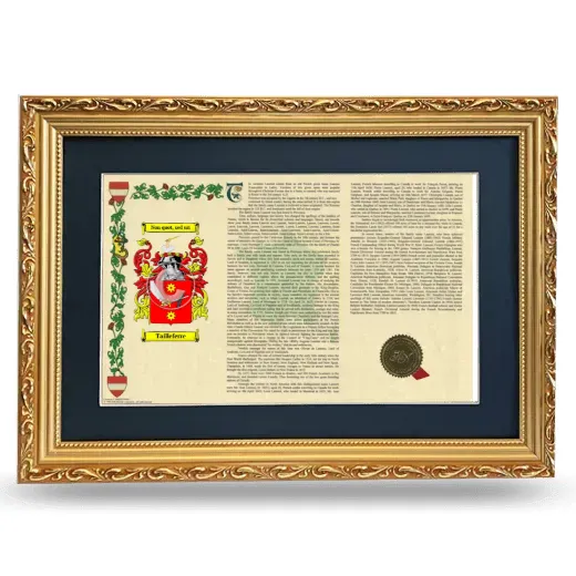 Tailleferre Deluxe Armorial Landscape Framed - Gold