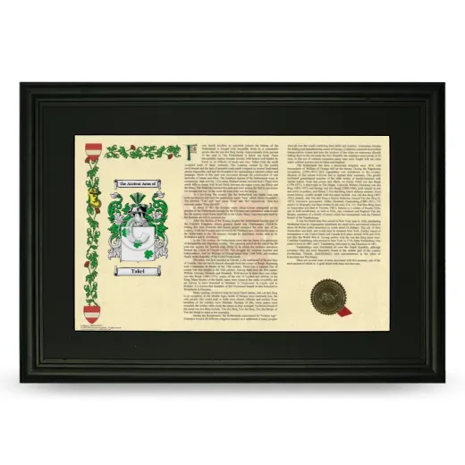 Takel Deluxe Armorial Landscape Framed- Black