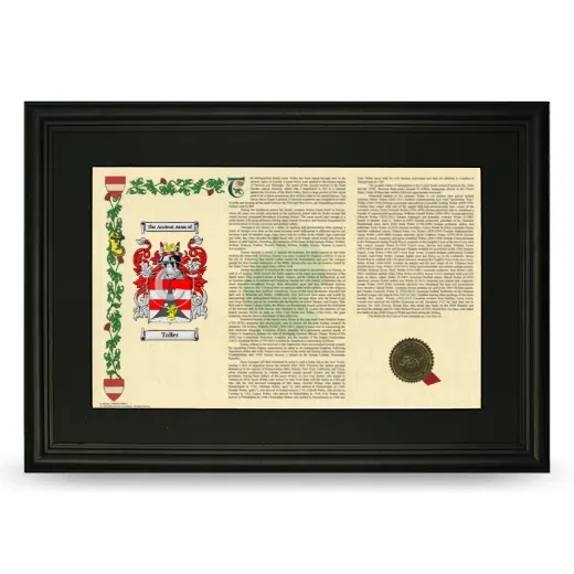 Taller Deluxe Armorial Landscape Framed- Black