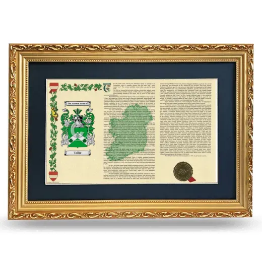 Tallie Deluxe Armorial Landscape Framed - Gold