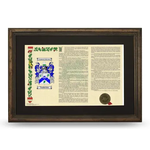 Tamberlain Deluxe Armorial Landscape Framed - Brown