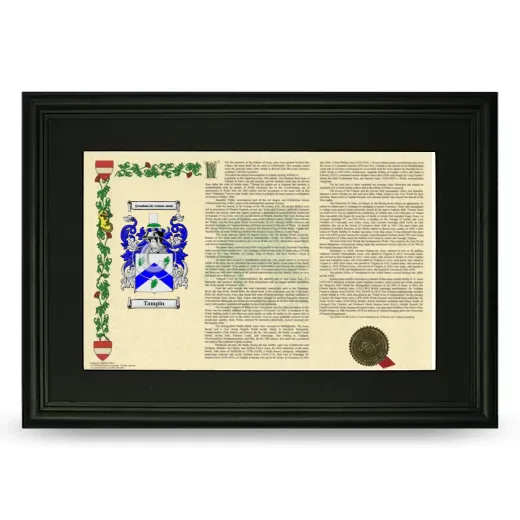 Tampin Deluxe Armorial Landscape Framed- Black
