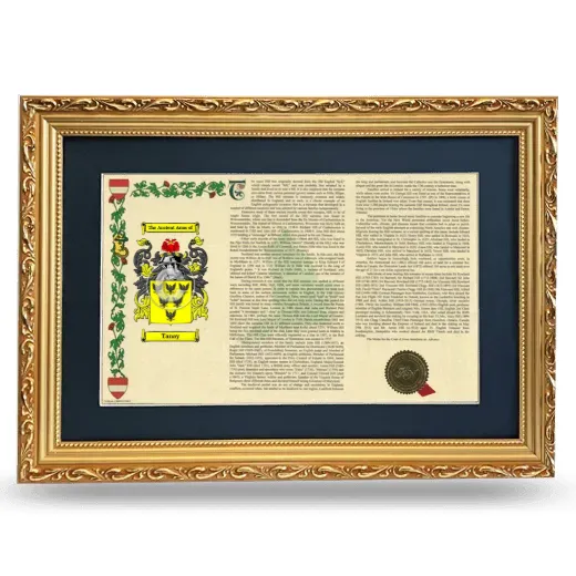 Tanay Deluxe Armorial Landscape Framed - Gold