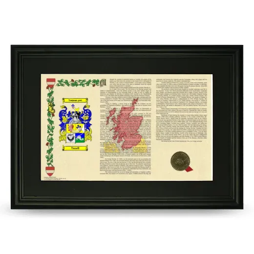 Tanell Deluxe Armorial Landscape Framed- Black