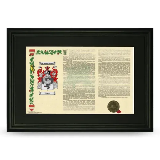 Tanett Deluxe Armorial Landscape Framed- Black