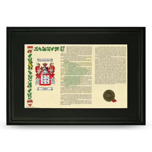 Tapies Deluxe Armorial Landscape Framed- Black
