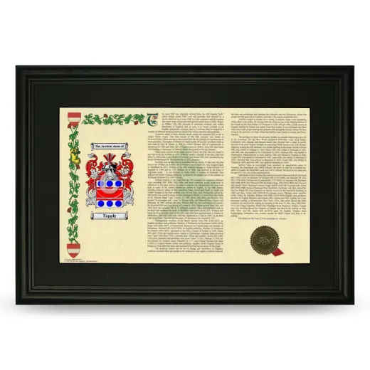 Tapply Deluxe Armorial Landscape Framed- Black